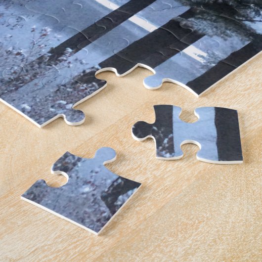 青光の白い松。 ジグソーパズル (側面)