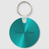 青光沢フェイク金属モノグラム キーホルダー (正面)