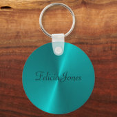 青光沢フェイク金属モノグラム キーホルダー (正面)