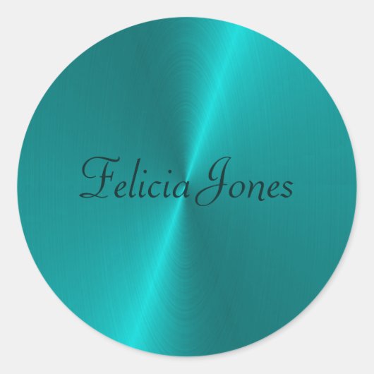 青光沢フェイク金属モノグラム ラウンドシール (正面)