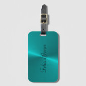 青光沢フェイク金属モノグラム ラゲッジタグ (正面縦)