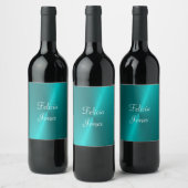青光沢フェイク金属モノグラム ワインラベル (ボトル)