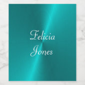 青光沢フェイク金属モノグラム ワインラベル (シングルラベル)