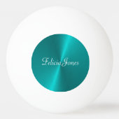 青光沢フェイク金属モノグラム 卓球ボール (正面)