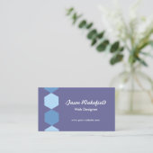 青六角形 名刺 (スタンド正面)