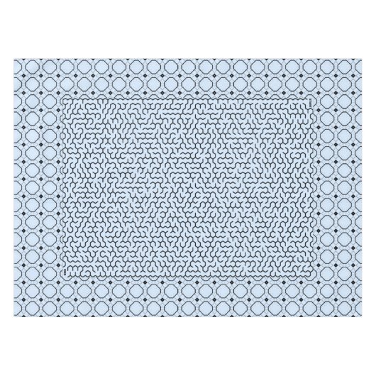 青六角迷路 テーブルクロス (正面(横))