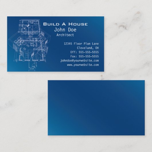 青写真の名刺 名刺 (正面/裏面)