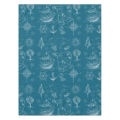 青写真の航海ので写実的なパターン テーブルクロス (正面)