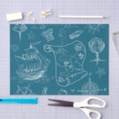 青写真の航海ので写実的なパターン 薄葉紙 (クラフト)