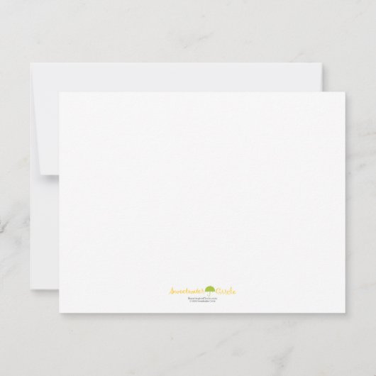 青写真の誕生日の招待状 招待状 (裏面)