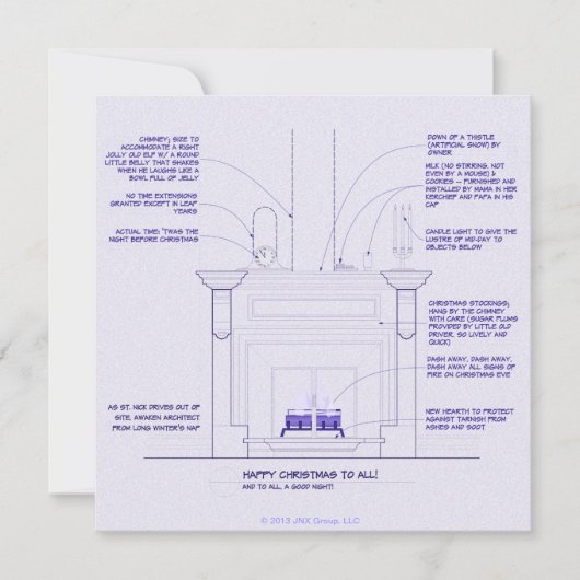 青写真クリスマスカード シーズンカード (正面)