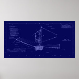青写真ジェームズウェッブ宇宙望遠鏡 ポスター