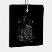 青写真トロイの木馬おもしろいウサギ セラミックオーナメント (右)