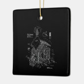 青写真トロイの木馬おもしろいウサギ セラミックオーナメント (左)