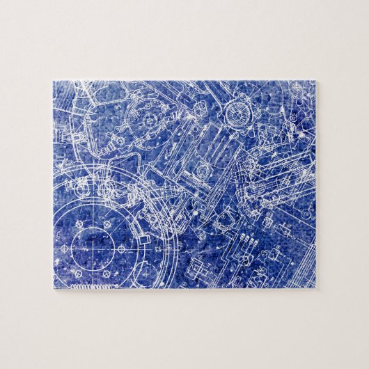 青写真 ジグソーパズル (横)