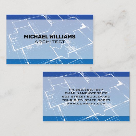 青写真 | 建築デザイン 名刺 (正面/裏面)