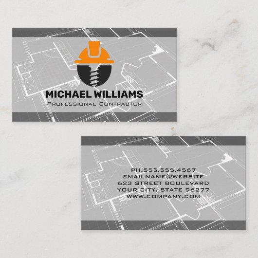 青写真 |建築ロゴ 名刺 (正面/裏面)