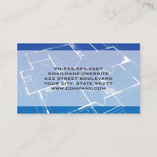 青写真 | 建築建物 名刺 (裏面)