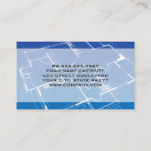 青写真 | 電気アイコンとホームロゴ 名刺 (裏面)