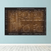 青写真ICBM核弾頭ミサイルc.1962 キャンバスプリント (インサイチュ (ウッドフロア))