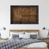 青写真ICBM核弾頭ミサイルc.1962 キャンバスプリント (インサイチュ (寝室))