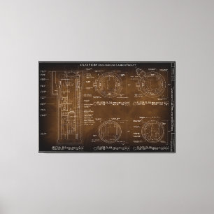 青写真ICBM核弾頭ミサイルc.1962 キャンバスプリント