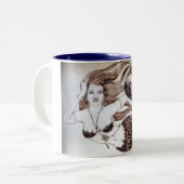 青冬の販売の海のダンサーの深刻なコーヒー! ツートーンマグカップ (正面左)