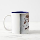 青冬の販売の海のダンサーの深刻なコーヒー! ツートーンマグカップ (左)