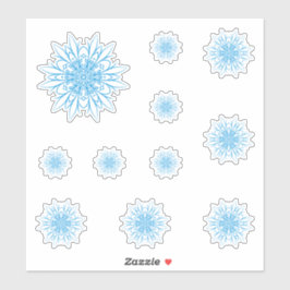 青凍ってい雪結晶セット シール