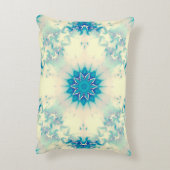 青凍ってい霜の降りた雪片の冬の模様 アクセントクッション (裏面(縦))