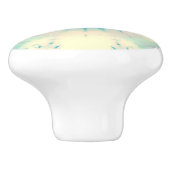 青凍ってい霜の降りた雪片の冬の模様 セラミックノブ (側面)