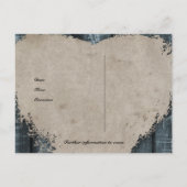 青初期の木とハート日付の保存 案内ポストカード (裏面)