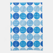 青前向き肯定語パターン キッチンタオル (縦)