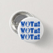 青動揺してい投票投票キャンペーンボタン 缶バッジ (正面&裏面)