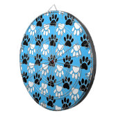 青動揺してい背景に白黒の前足 ダーツボード (正面右)