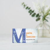 青動揺してとオレンジのはっきりしたグランジスタイル 名刺 (スタンド正面)