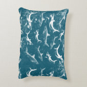 青動揺してサメ柄 アクセントクッション (裏面(縦))