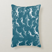 青動揺してサメ柄 アクセントクッション (正面(垂直))
