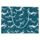 青動揺してサメ柄 ラージペーパーバッグ (裏面)