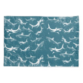 青動揺してサメ柄 枕カバー (裏面)