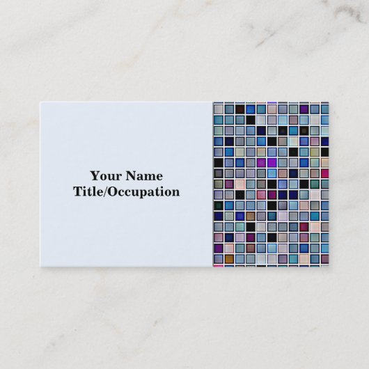 青動揺してファンキーい「バスルーム・タイル」パターン 名刺 (正面)