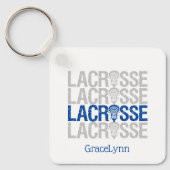 青動揺してラクロスWordキーチェーン キーホルダー (正面)