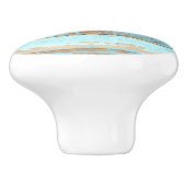 青動揺して色の木絵を描材 セラミックノブ (側面)