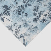 青動揺して花模様パターン 薄葉紙 (詳細)