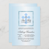 青十エレガント字第一聖餐式少年 招待状 (正面/裏面)