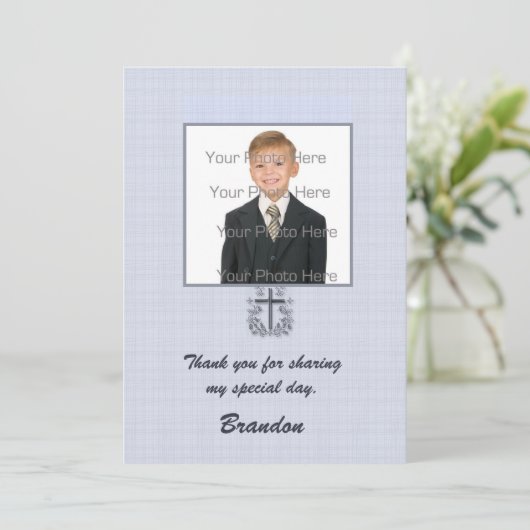 青十字の宗教写真カード サンキューカード (スタンド正面)