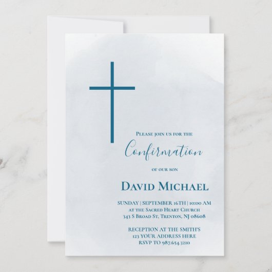 青十字確認の少年 招待状 (正面)