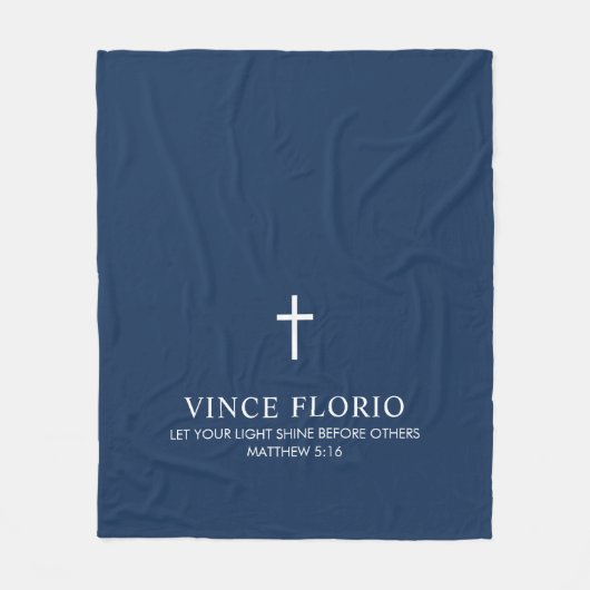 青十字 フリースブランケット (正面)