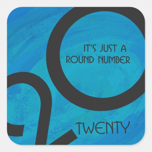 青十年の誕生日 スクエアシール (正面)