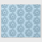 青原子シンボル上のプ淡い色のロシアの青 ラッピングペーパー (フラット)